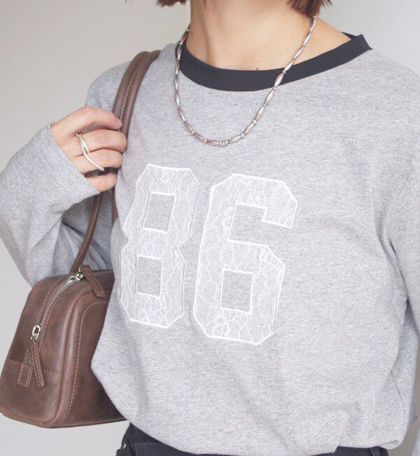 SHIPS for women「【WEB限定】〈洗濯機可能〉レース ナンバリング リンガー TEE」|Tシャツ・カットソー|