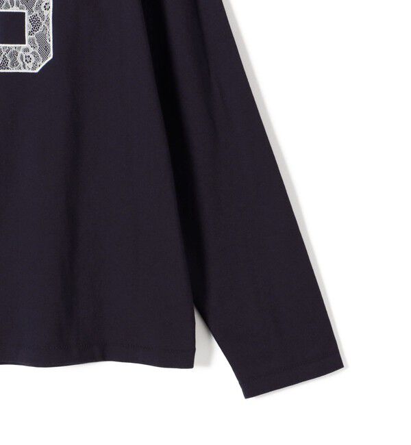 SHIPS for women「【WEB限定】〈洗濯機可能〉レース ナンバリング リンガー TEE」|Tシャツ・カットソー|