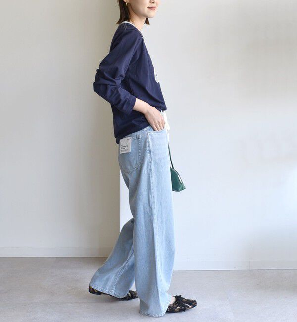 SHIPS for women「【WEB限定】〈洗濯機可能〉レース ナンバリング リンガー TEE」|Tシャツ・カットソー|