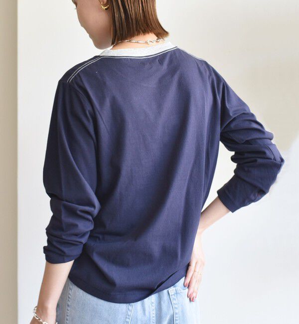 SHIPS for women「【WEB限定】〈洗濯機可能〉レース ナンバリング リンガー TEE」|Tシャツ・カットソー|