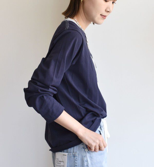 SHIPS for women「【WEB限定】〈洗濯機可能〉レース ナンバリング リンガー TEE」|Tシャツ・カットソー|