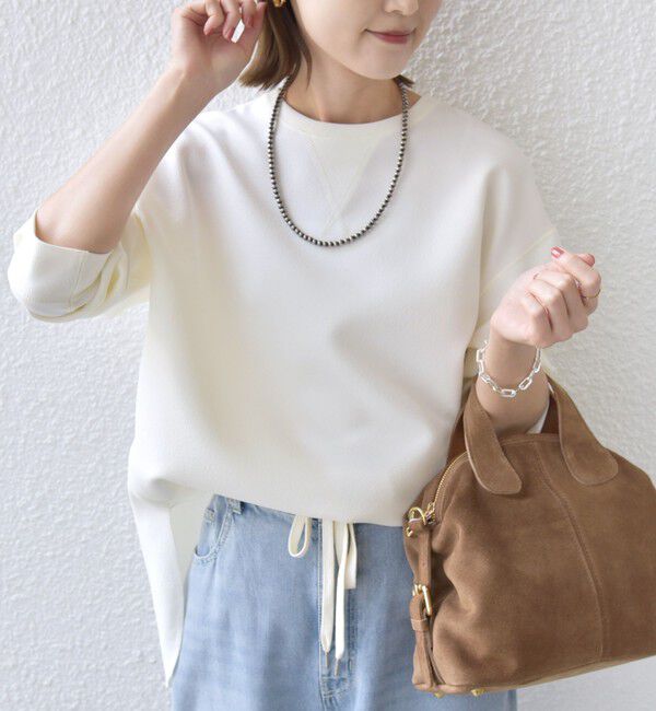 SHIPS for women「〈手洗い可能〉ガゼット デザイン ジョーゼット カットソー」|Tシャツ・カットソー|