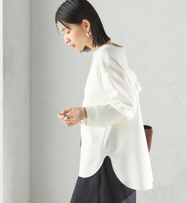 SHIPS for women「〈手洗い可能〉ガゼット デザイン ジョーゼット カットソー」|Tシャツ・カットソー|