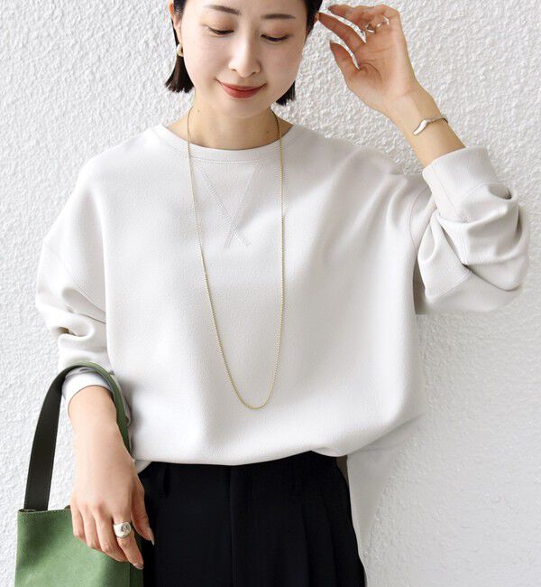 SHIPS for women「〈手洗い可能〉ガゼット デザイン ジョーゼット カットソー」|Tシャツ・カットソー|