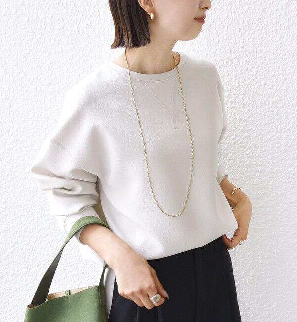 SHIPS for women「〈手洗い可能〉ガゼット デザイン ジョーゼット カットソー」|Tシャツ・カットソー|