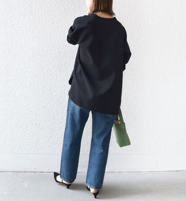 SHIPS for women「〈手洗い可能〉ガゼット デザイン ジョーゼット カットソー」|Tシャツ・カットソー|