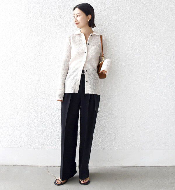 SHIPS for women「【WEB限定】〈手洗い可能〉ランダムブルーゼ シャツ カーディガン」|カーディガン|