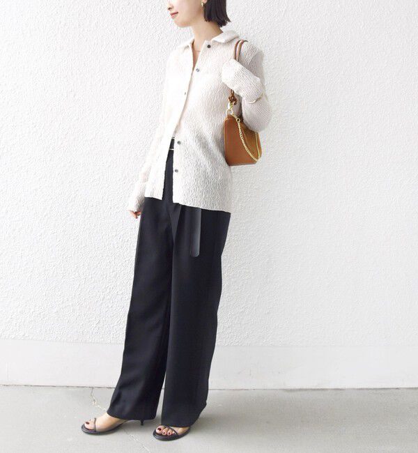 SHIPS for women「【WEB限定】〈手洗い可能〉ランダムブルーゼ シャツ カーディガン」|カーディガン|