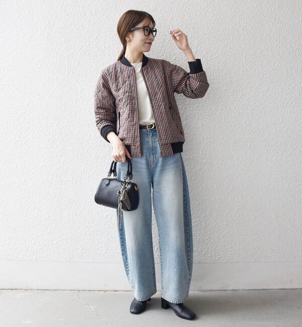 SHIPS any「SHIPS any: キルティング チェック バーシティ ブルゾン」|ブルゾン・スタジャン|