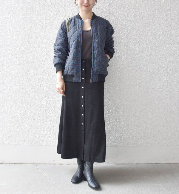 SHIPS any「SHIPS any: キルティング チェック バーシティ ブルゾン」|ブルゾン・スタジャン|