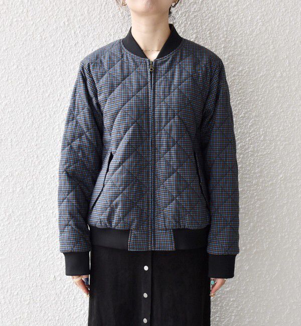 SHIPS any「SHIPS any: キルティング チェック バーシティ ブルゾン」|ブルゾン・スタジャン|
