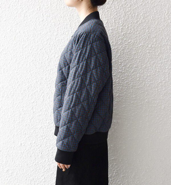 SHIPS any「SHIPS any: キルティング チェック バーシティ ブルゾン」|ブルゾン・スタジャン|