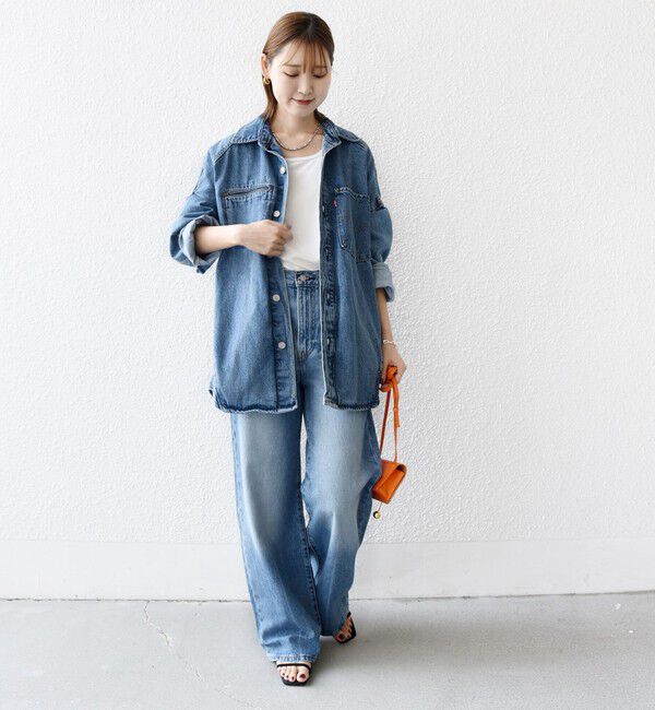 SHIPS for women「Levi&rsquo;s:〈手洗い可能〉TWIST SHACKET」|デニムジャケット|