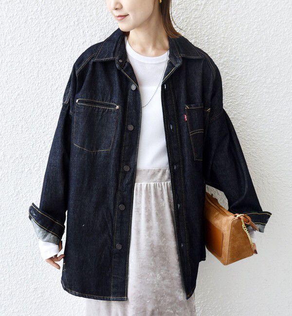 SHIPS for women「Levi&rsquo;s:〈手洗い可能〉TWIST SHACKET」|デニムジャケット|