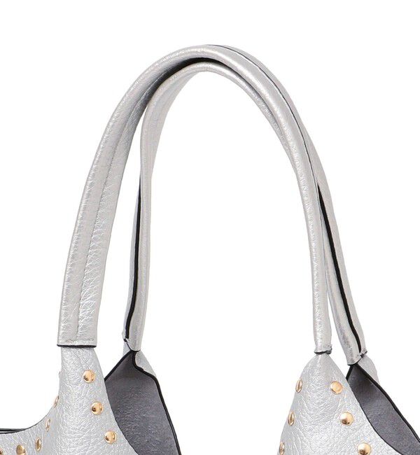 SHIPS any「【WEB限定】SHIPS any: ポーチ付き スタッズ A4 トート バッグ」|トートバッグ|