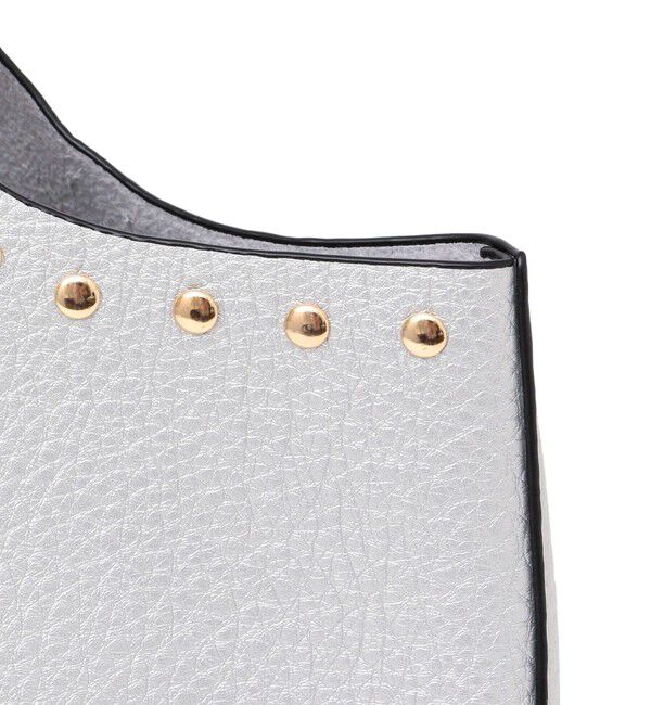 SHIPS any「【WEB限定】SHIPS any: ポーチ付き スタッズ A4 トート バッグ」|トートバッグ|