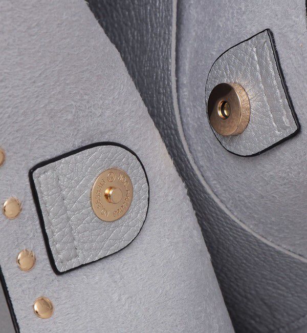 SHIPS any「【WEB限定】SHIPS any: ポーチ付き スタッズ A4 トート バッグ」|トートバッグ|