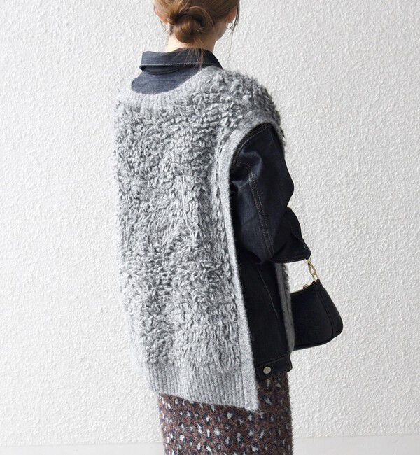 SHIPS any「SHIPS any: ループ ニット Vネック ベスト」|ベスト・ジレ|