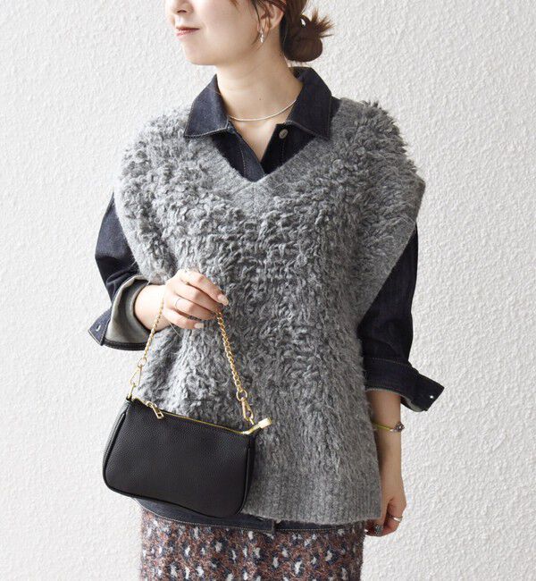 SHIPS any「SHIPS any: ループ ニット Vネック ベスト」|ベスト・ジレ|