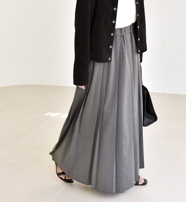quaranciel「quaranciel: ランダム プリーツ マキシ スカート」|スカート|