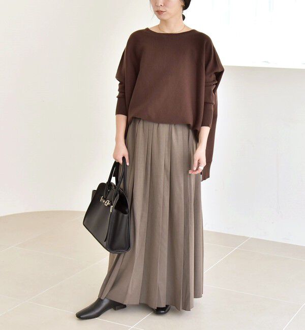 quaranciel「quaranciel: ランダム プリーツ マキシ スカート」|スカート|