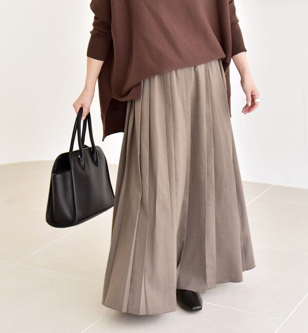 quaranciel「quaranciel: ランダム プリーツ マキシ スカート」|スカート|