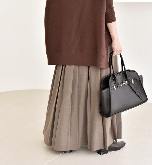 quaranciel「quaranciel: ランダム プリーツ マキシ スカート」|スカート|