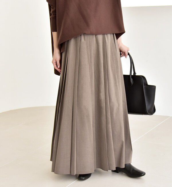 quaranciel「quaranciel: ランダム プリーツ マキシ スカート」|スカート|