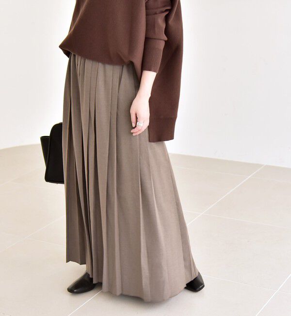 quaranciel「quaranciel: ランダム プリーツ マキシ スカート」|スカート|
