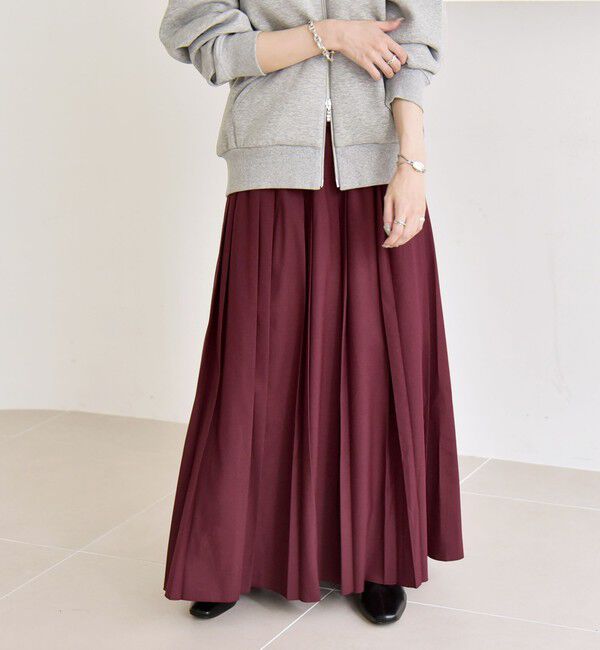 quaranciel「quaranciel: ランダム プリーツ マキシ スカート」|スカート|