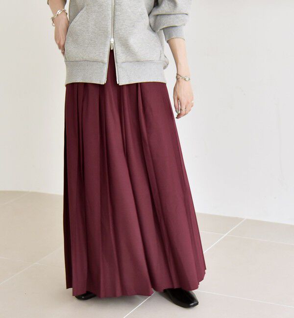 quaranciel「quaranciel: ランダム プリーツ マキシ スカート」|スカート|
