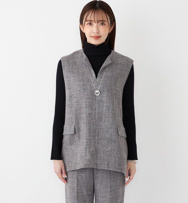 SHIPS Colors 「SHIPS Colors:〈手洗い可能〉ベスト &times; パンツ バスケット セットアップ」|オールインワン|