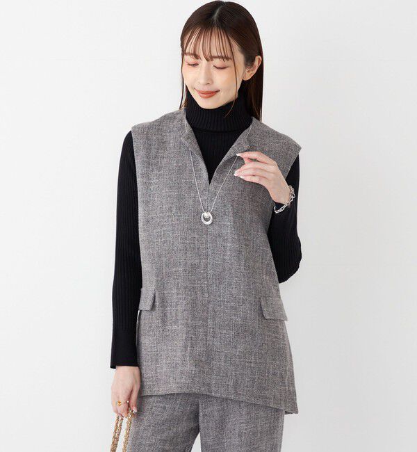 SHIPS Colors 「SHIPS Colors:〈手洗い可能〉ベスト &times; パンツ バスケット セットアップ」|オールインワン|