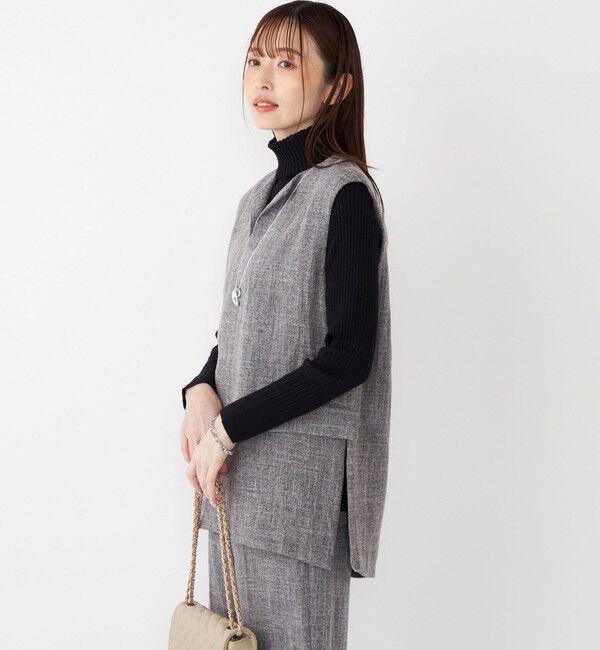 SHIPS Colors 「SHIPS Colors:〈手洗い可能〉ベスト &times; パンツ バスケット セットアップ」|オールインワン|