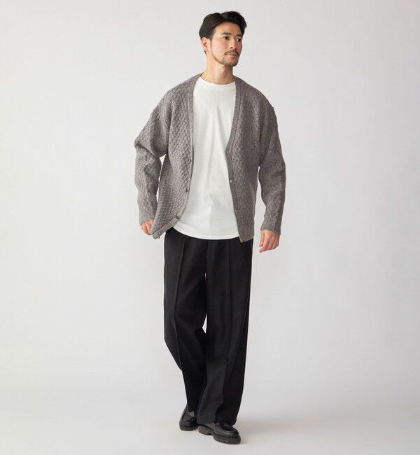 SHIPS「SHIPS: 〈手洗い可能〉シャギー レイヤード カーディガン」|カーディガン|