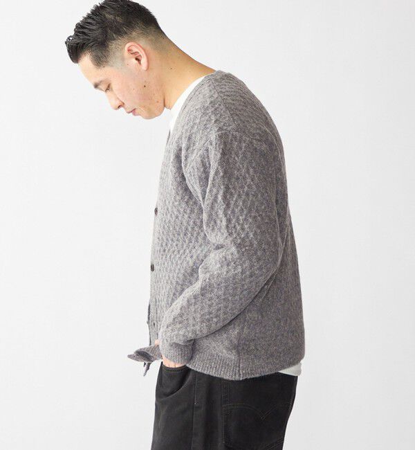 SHIPS「SHIPS: 〈手洗い可能〉シャギー レイヤード カーディガン」|カーディガン|