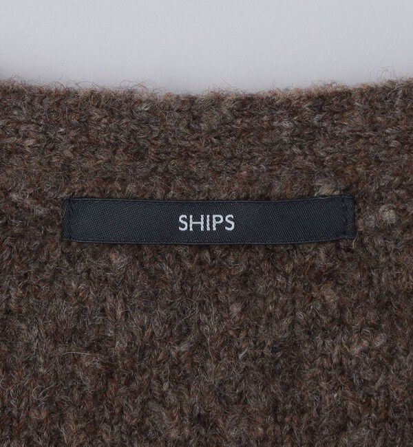 SHIPS「SHIPS: 〈手洗い可能〉シャギー レイヤード カーディガン」|カーディガン|