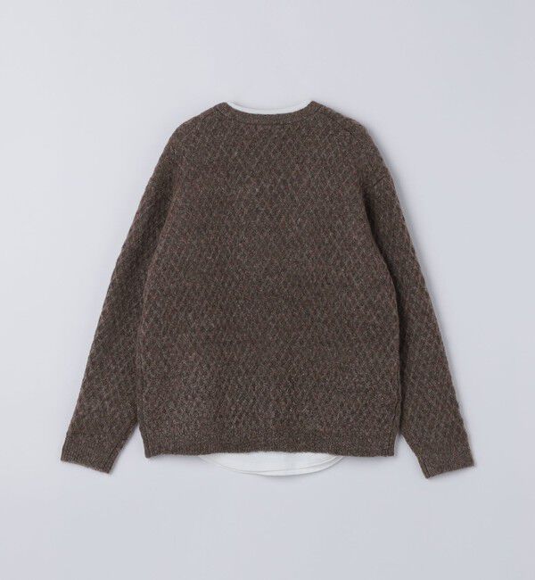 SHIPS「SHIPS: 〈手洗い可能〉シャギー レイヤード カーディガン」|カーディガン|