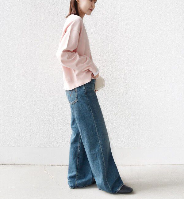 SHIPS for women「〈手洗い可能〉コットン カシミヤ混 スカラップヘム カーディガン」|カーディガン|