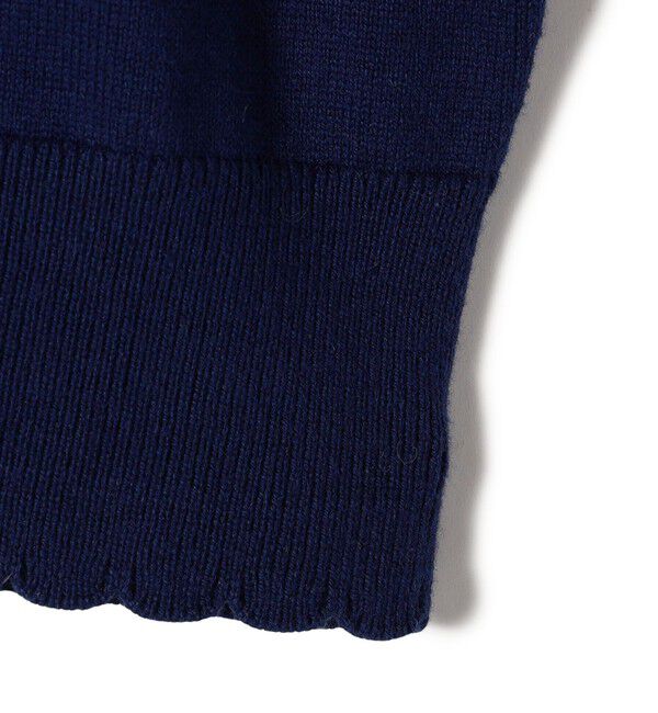 SHIPS for women「〈手洗い可能〉コットン カシミヤ混 スカラップヘム カーディガン」|カーディガン|