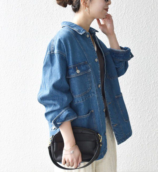 SHIPS any「SHIPS any:〈洗濯機可能〉ルーズ デニム カバーオール ジャケット［SHIPS any DENIM］」|デニムジャケット|