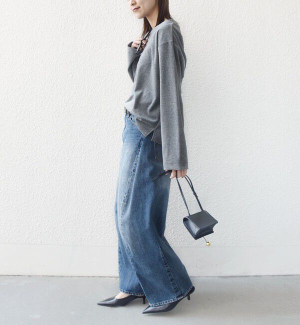 SHIPS for women「〈手洗い可能〉コットン ベロア ボートネック ロング スリーブ プルオーバー」|Tシャツ・カットソー|