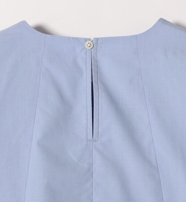 SHIPS any「《予約》SHIPS any:〈洗濯機可能〉REPREVE フリル クルーネック Aライン ブラウス」|シャツ・ブラウス|