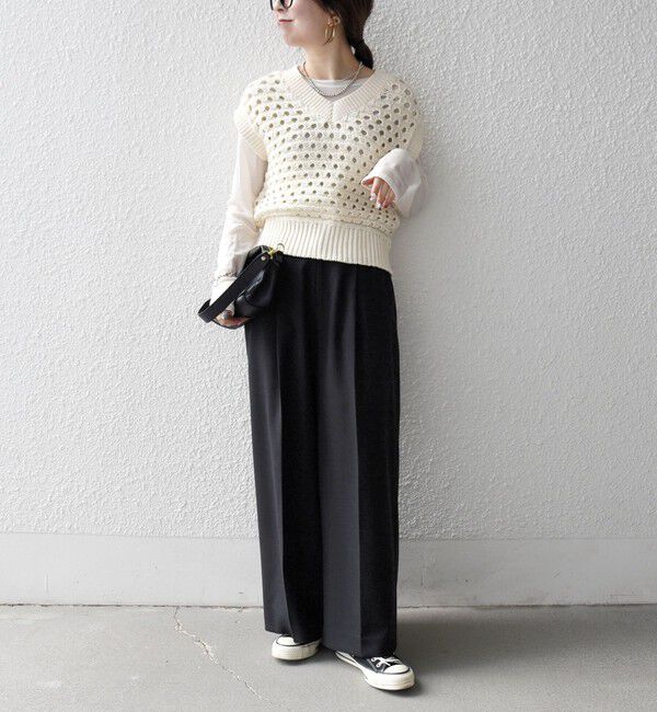 SHIPS any「《予約》SHIPS any:〈洗濯機可能〉シャーク タック ワイド パンツ」|その他|