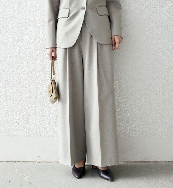 SHIPS any「《予約》SHIPS any:〈洗濯機可能〉シャーク タック ワイド パンツ」|その他|