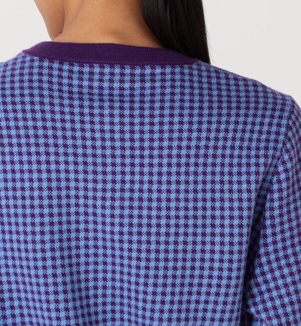 CABaN「コットンカシミヤ ギンガムチェックカーディガン」|カーディガン|