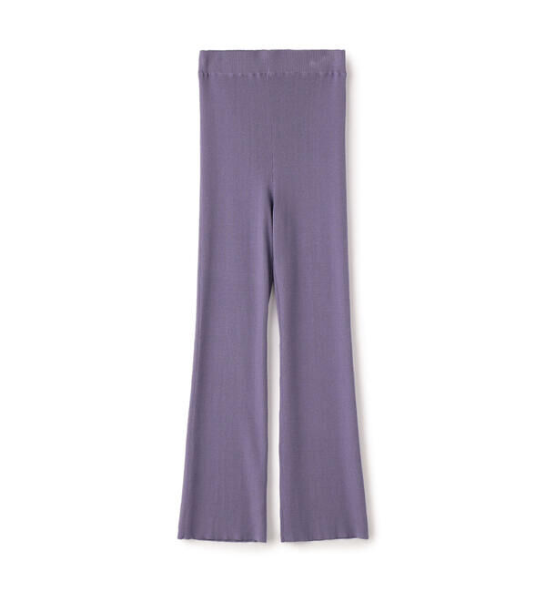 Ballsey「シルクコットンリブ セミフレアパンツ」|その他|75 パープル