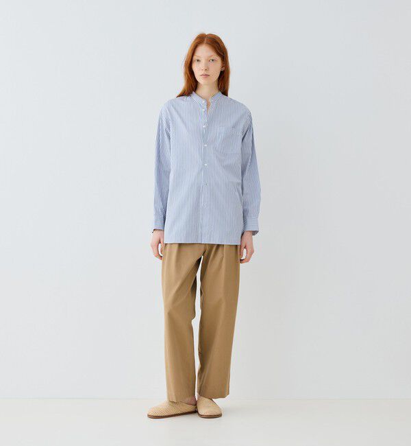 GALERIE VIE「コットンブロード スタンドカラーシャツ」|シャツ・ブラウス|