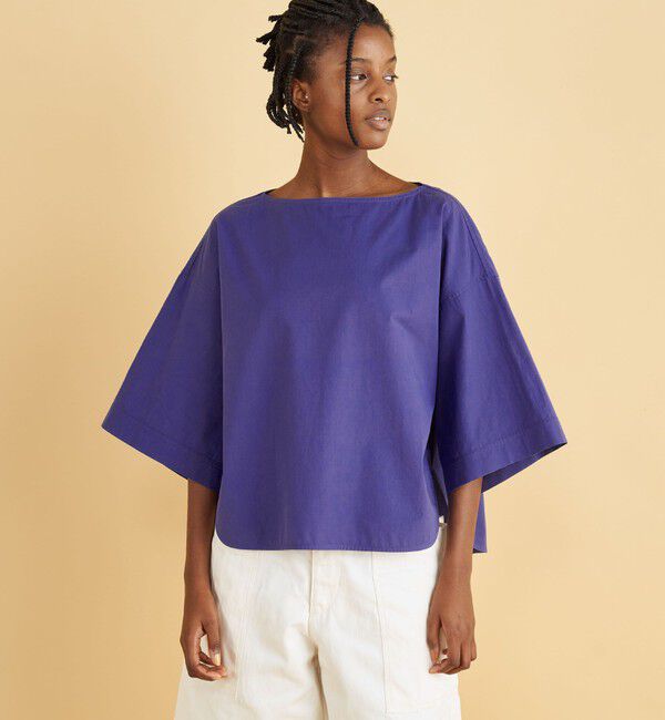 GALERIE VIE「コンパクトコットンツイル ワイドスリーブブラウス」|シャツ・ブラウス|
