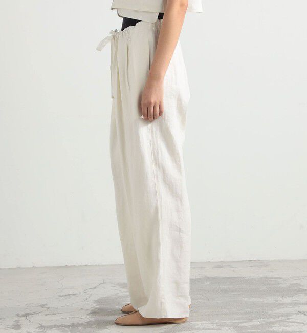 BACCA「リネンツイル タックワイドパンツ」|その他|